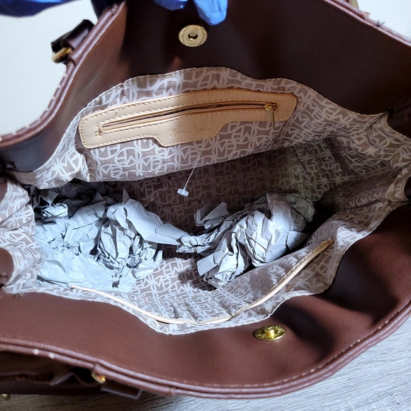 Marc Fisher Brown Classic Vegan Tote - Picture 8 of 8